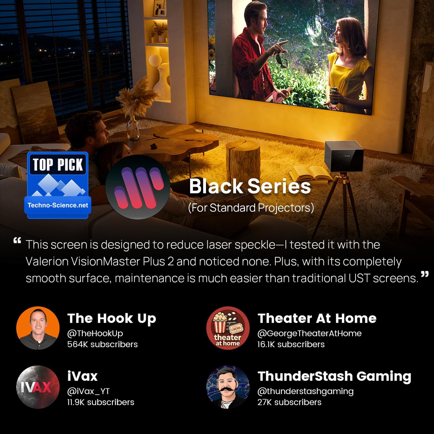 NothingProjector ALR Screen for Long/Standard Throw Projector, 130 inch, 95% Ambient Ceiling Light Rejecting, 4K/8K Ultra HD, Active 3D, Anti Daylight, Fixed Frame Wall Mount Non-UST NothPJ