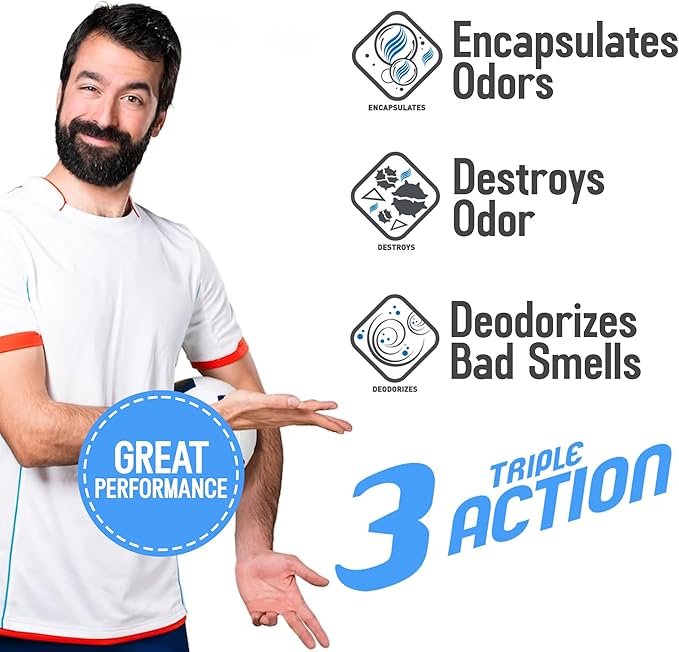 Sports Odor Destroyer Spray (1 x Gallon / 3.8L), Sports Gear Odor Eliminator & Deodorizer Spray - Neutralizer & Refresher Spray For Protective Equipment, Sportswear & Outdoor Gear