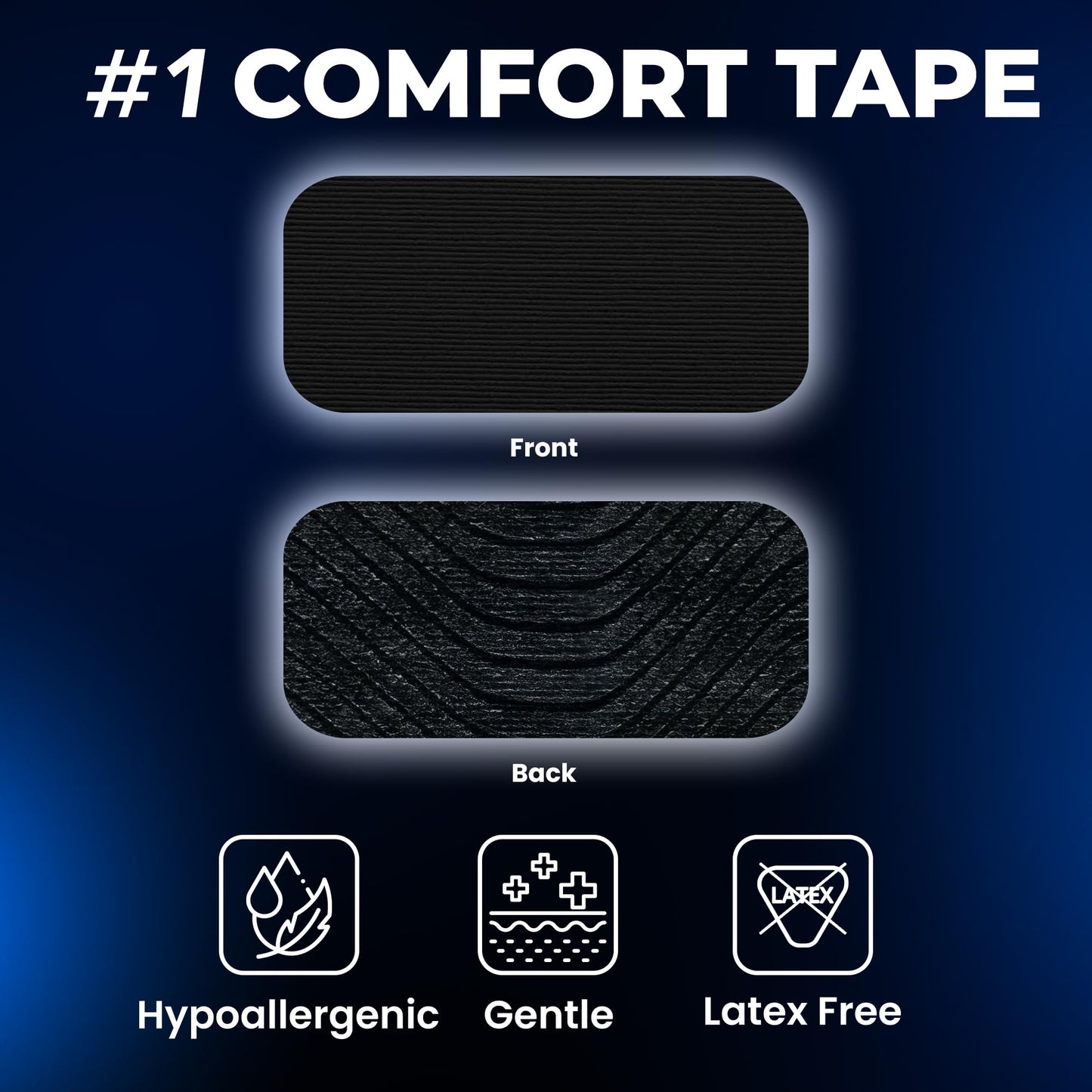 MONIER Comfort Tape (30 Pack) - Pain Free Removal, Hypoallergenic, Latex Free & Gentle On Skin - Packaging May Vary - Skin Friendly Adhesive Cotton Tape