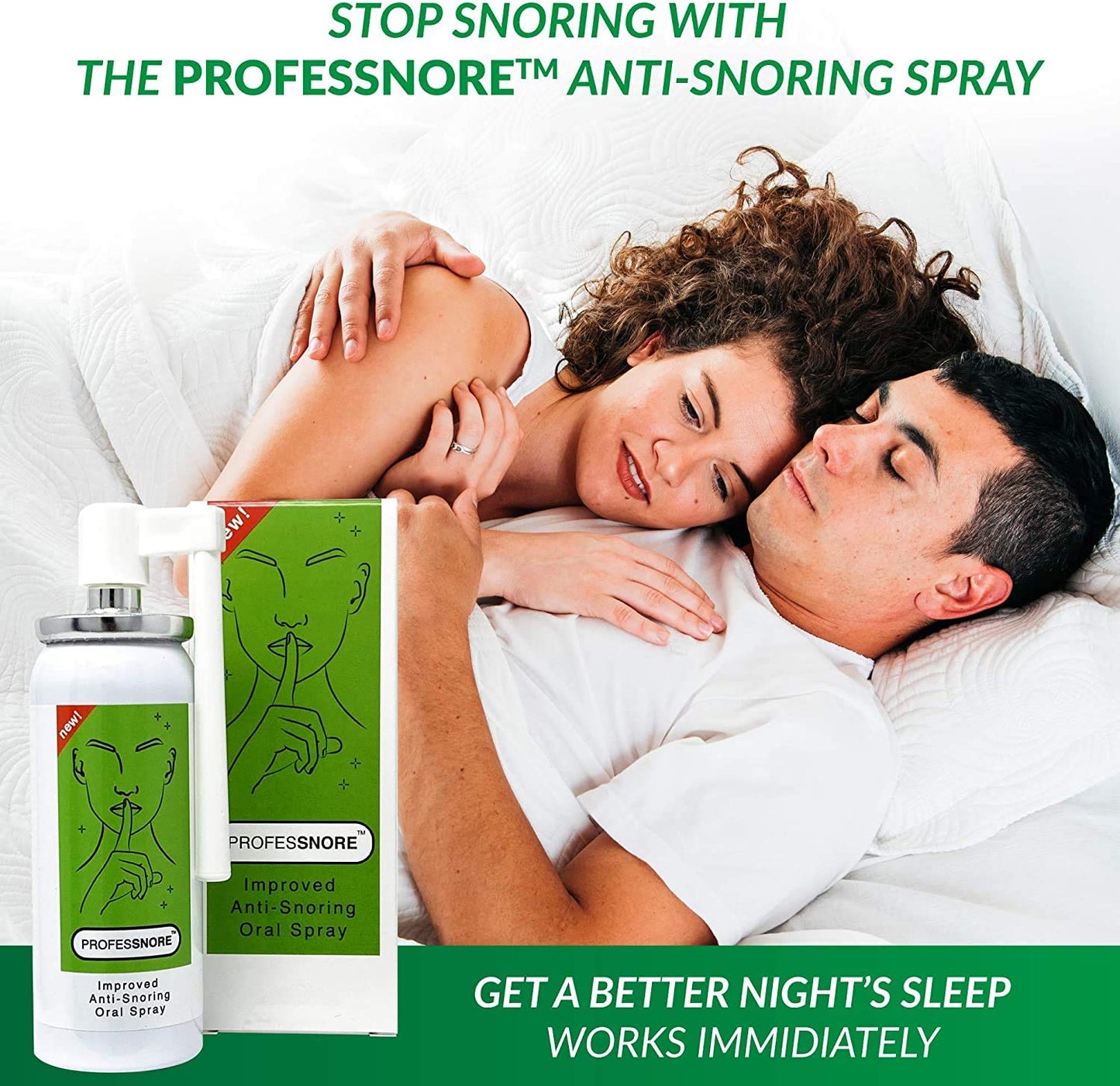professnore Snore Solutions Anti Snoring Stop Relief Spray 1.69 Fl oz (50 ml)