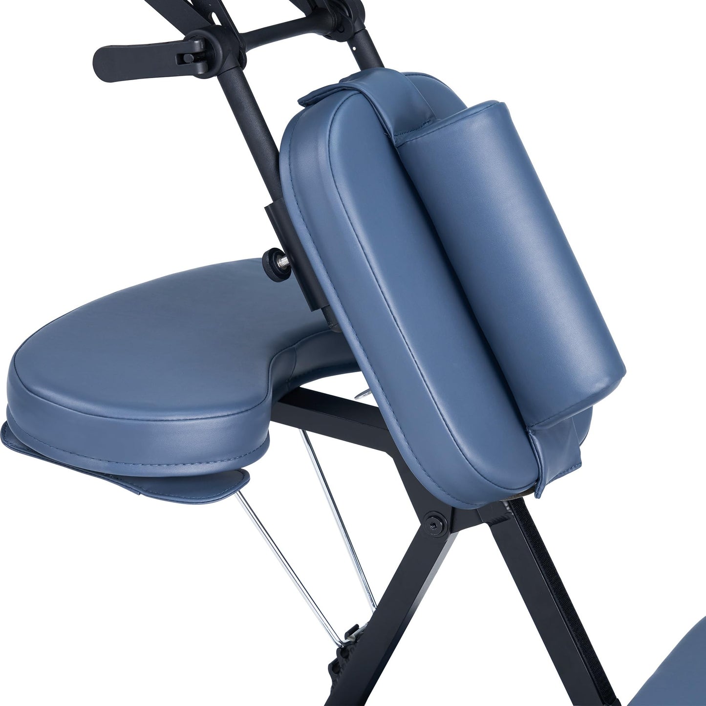 Master Massage Professional Lightweight Portable Massage Chair-Folding Foldable Aluminum Adjustable Tattoo Chair with Wheeled Carrying Case, Aluminum, Blue