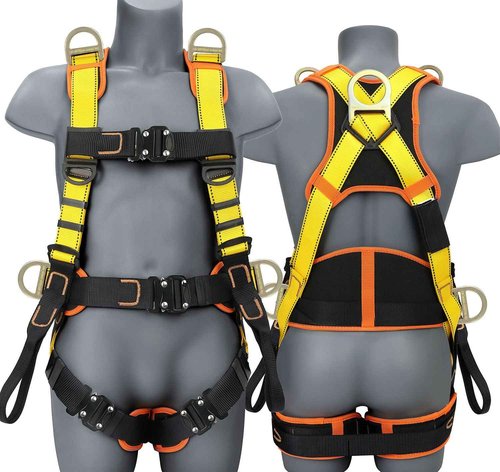 TT TRSMIMA Safety Harness Fall Protection Upgrade 4 Quick Buckles Construction Full Body Harness 6 Adjustment D-ring