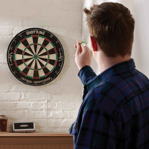 Viper ProScore Digital Dart Scorer Scoreboard 40 Games Black & Shot King Regulation Bristle Steel Tip Dartboard Set