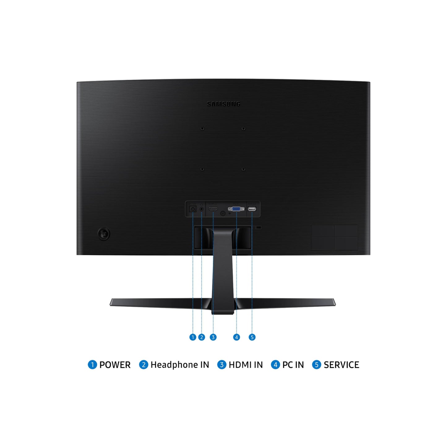 Samsung 24" Essential S3 (S36GD) Series FHD 1800R Curved Computer Monitor, 100Hz, Game Mode, Advanced Eye Comfort, HDMI and D-sub Ports, LS24D366GANXZA