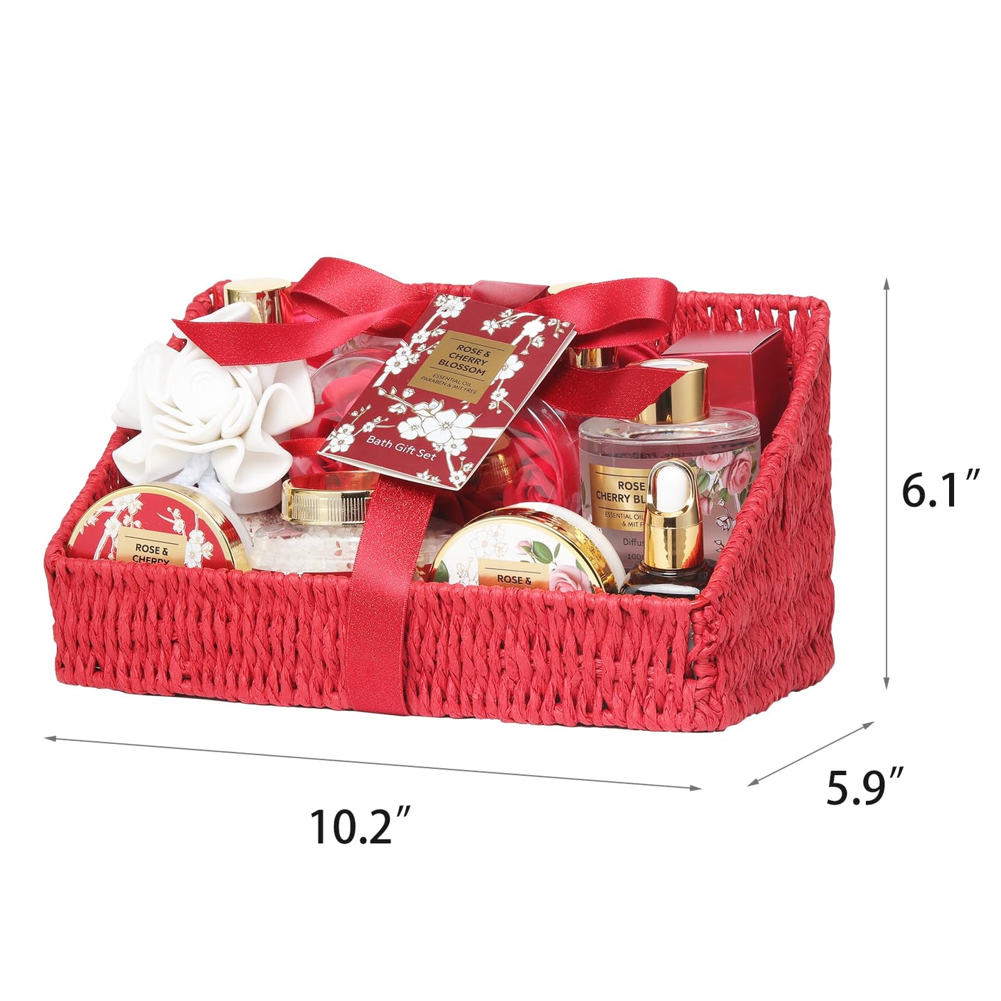 Mothers Day Gifts for Mom 25Pcs Luxury Spa Gift Basket for Women with Necklace, Shower Gel | Relaxing Bath & Body Care Kit Valentine's Christmas Gifts for Her Perfect for Anniversary or Bridal Shower