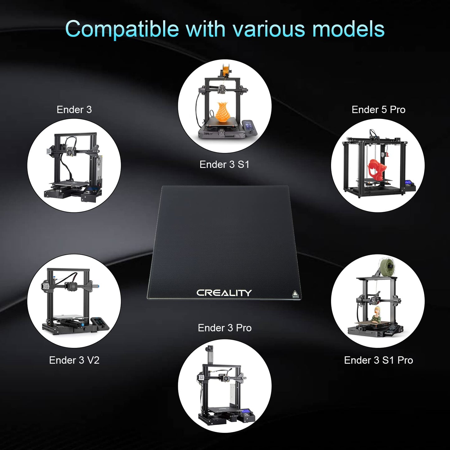 Mefine Ender 3 Glass Bed Upgraded 3D Printer Tempered Glass Plate Build Surface for Ender 3/3 Pro/3 V2/3 S1,Ender 5/5 Pro, 235x235x4mm