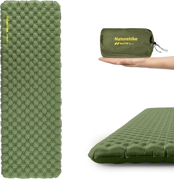 Naturehike Insulated Inflatable Sleeping Pad 27oz, 4.6R Ultralight Backpacking Sleeping Pad XL, NKTR™ AIR Lightweight Slee...
