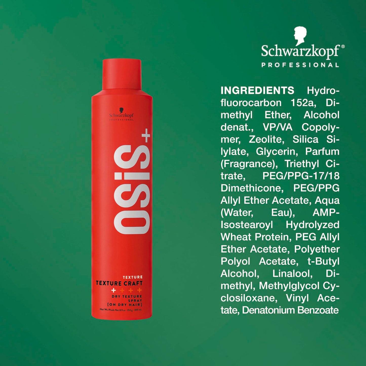 OSiS+ Texture Craft, 9 oz (2 Pack) - Volumizing Dry Texture Spray - Root Lift with Natural Feel and Shine - Lightweight Hair Sty