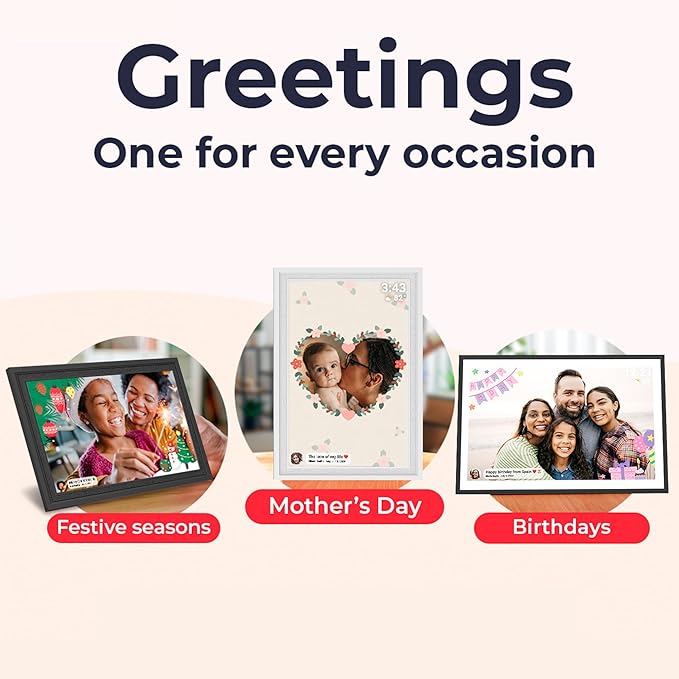 Digital Picture Frame WiFi, 10.1 Inch Frameo Digital Photo Frame, 32GB Memory, 1280*800 HD Touch Screen, Auto-Rotate, Share Pictures Videos Instantly, Wedding, Birthday Gifts for Women, Mom, Dad Gifts