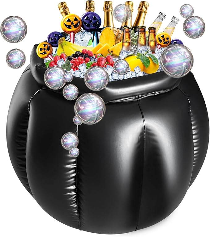 Goping Large Inflatable Halloween Ice Bucket for Parties, Travel & Beverage Chilling Portable Ice Barrel for Outdoor Gathe...