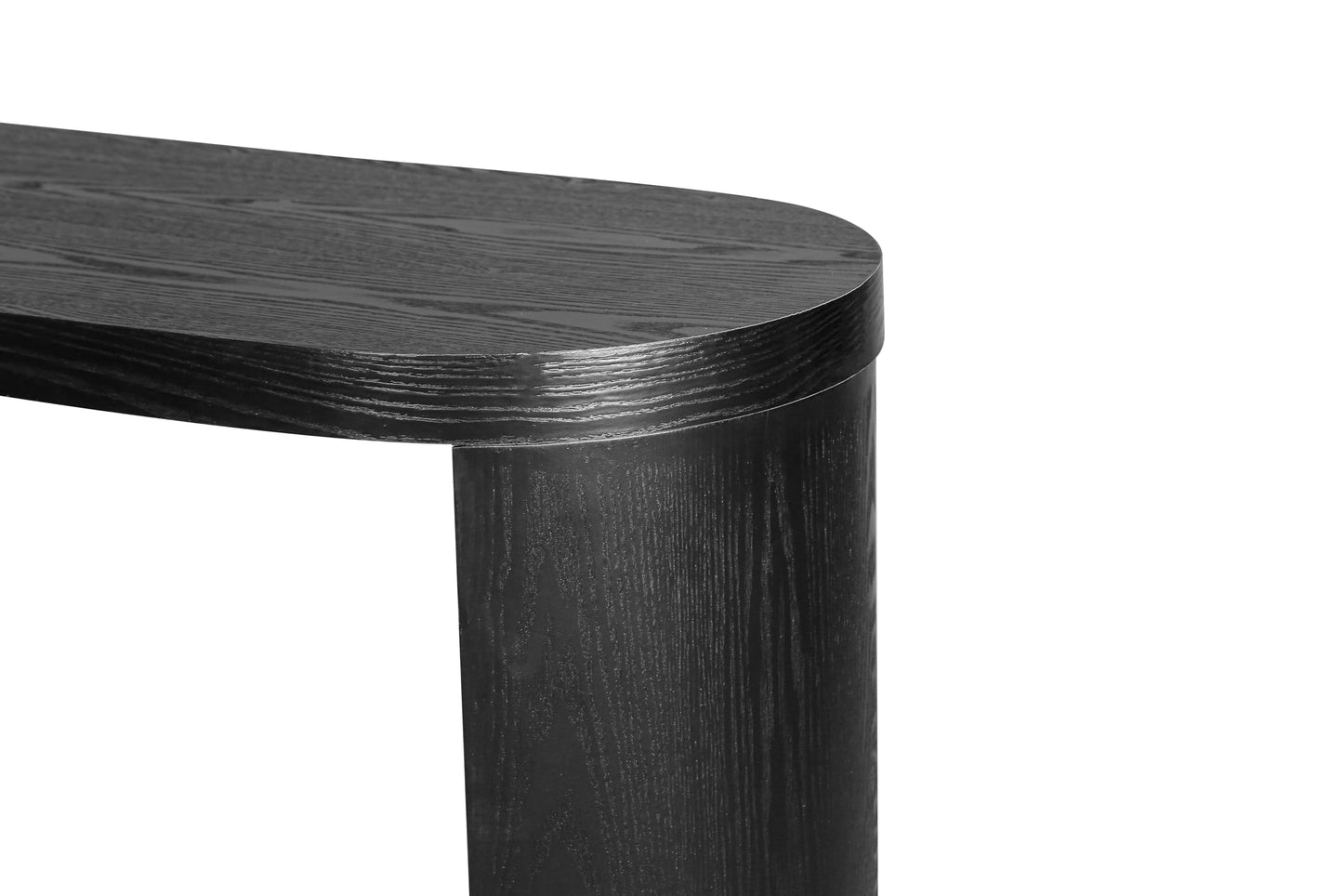 YOPENG Console Table for Entryway, 60" Farmhouse Long Curved Sofa Table Behind Couch, Modern Wooden Entryway Table Foyer Display Table, Narrow Black Tables for Living Room Hallway Entrance Corridor