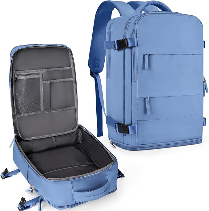 coowoz Large Travel Backpack For Women Men,Carry On Backpack Flight Approved,Hiking Backpack Outdoor Rucksack Casual Daypa...