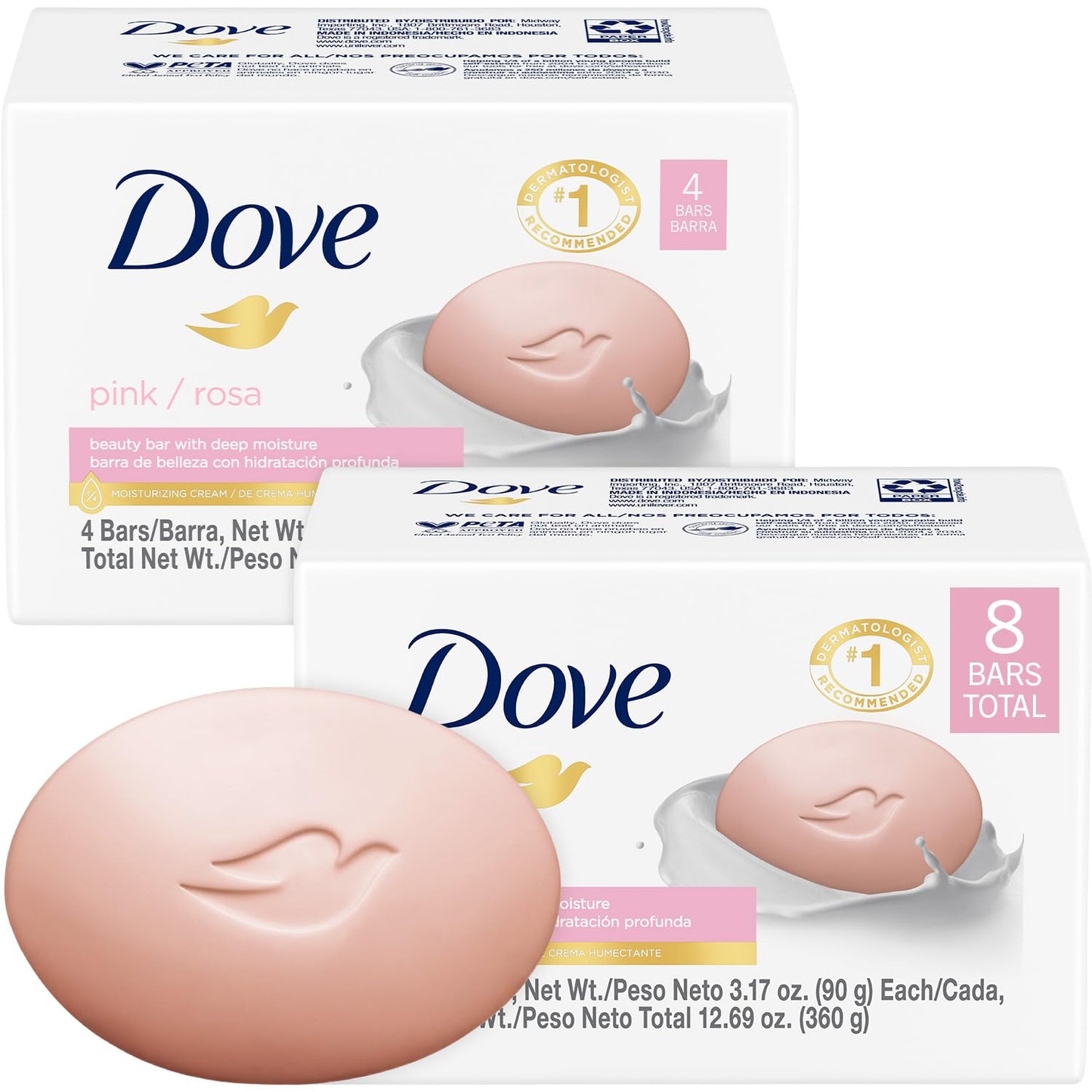 Dove, Beauty Cream Bar Soap, Pink- 100 Gram / 3.5 Ounce