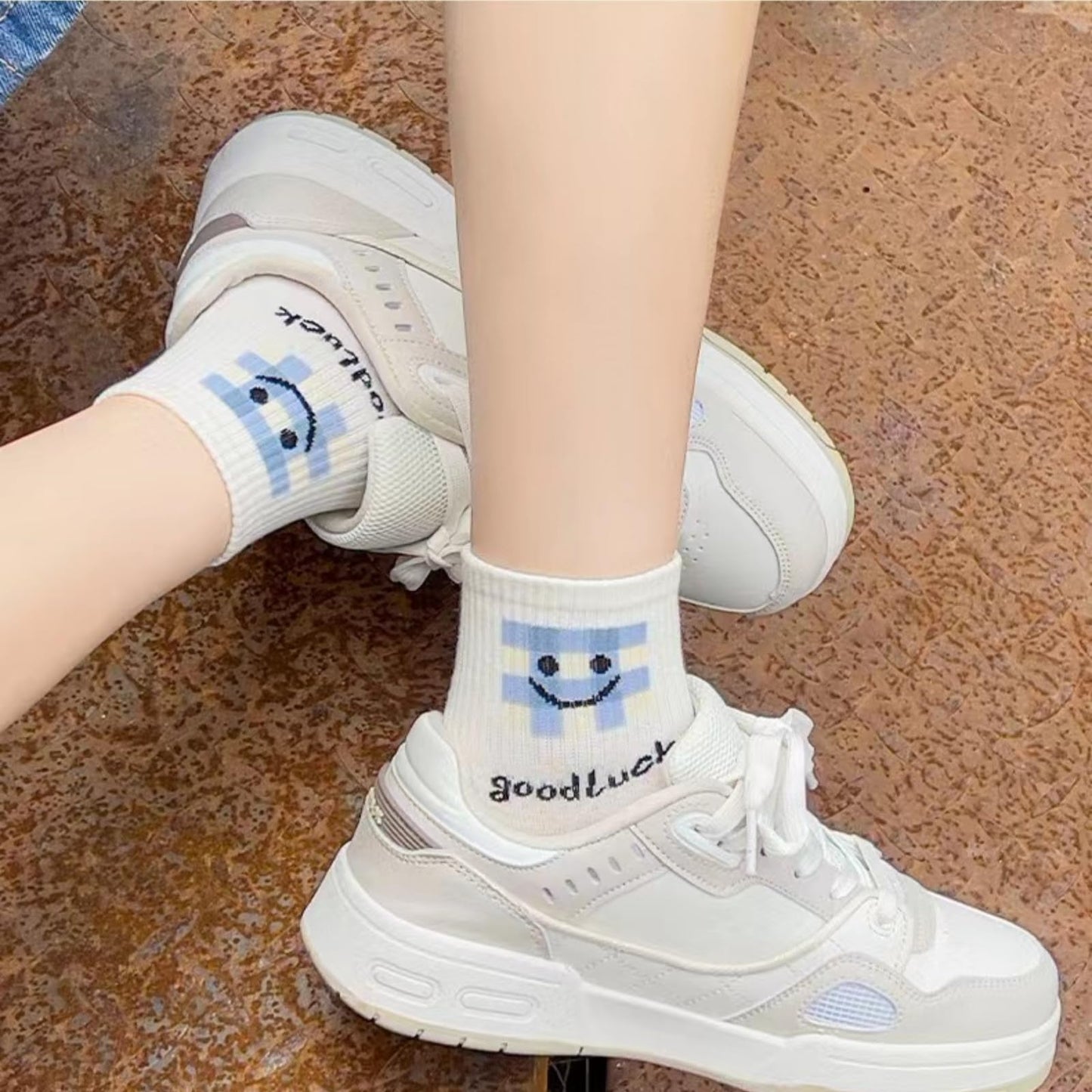 Htlpym Womens Ankle Socks 5 Pairs Novelty Crew Cute Casual Cotton Socks Colorful Patterned Short Girls Socks US 5-8