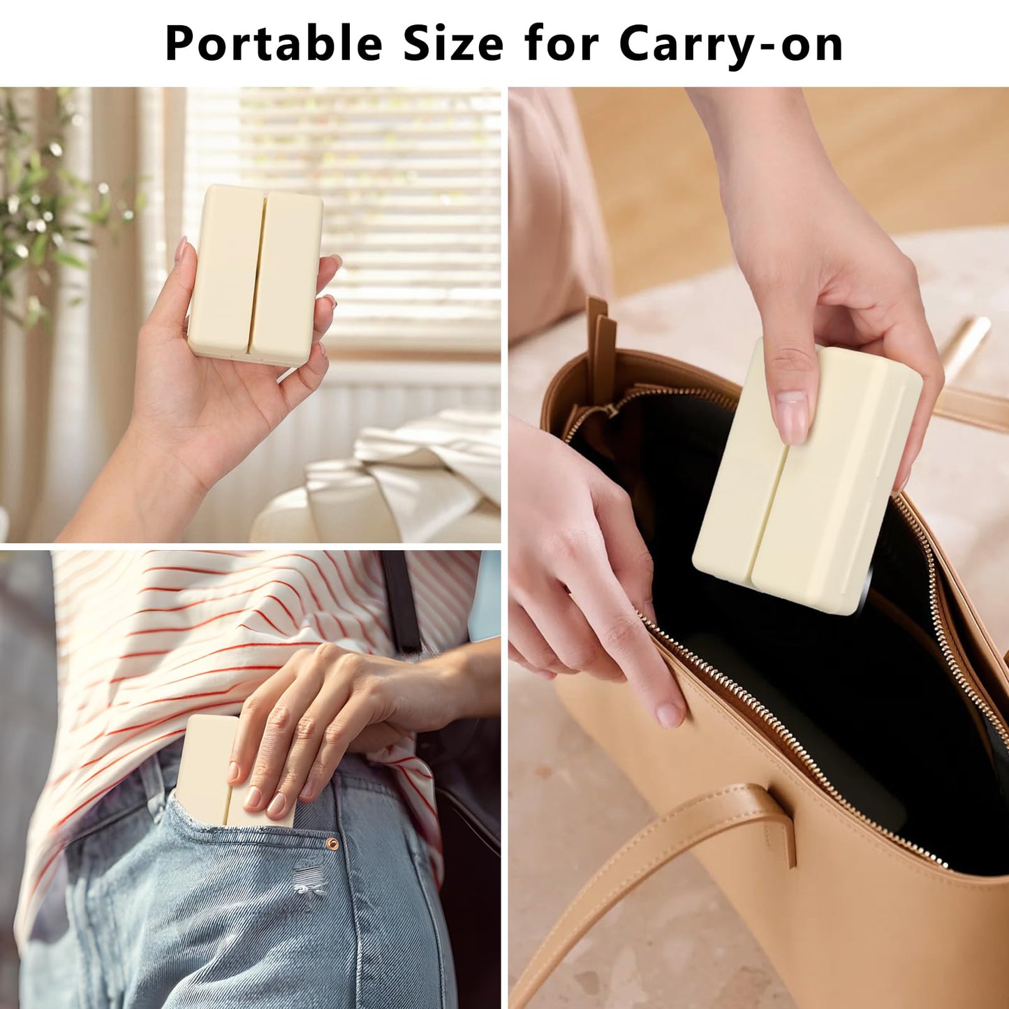 FYY Daily Pill Organizer,2 Pcs 7 Compartments Portable Pill Case Travel Pill Organizer,[Folding Design] Pill Box for Purse Pocket to Hold Vitamins,Cod Liver Oil,Supplements and Medication-White