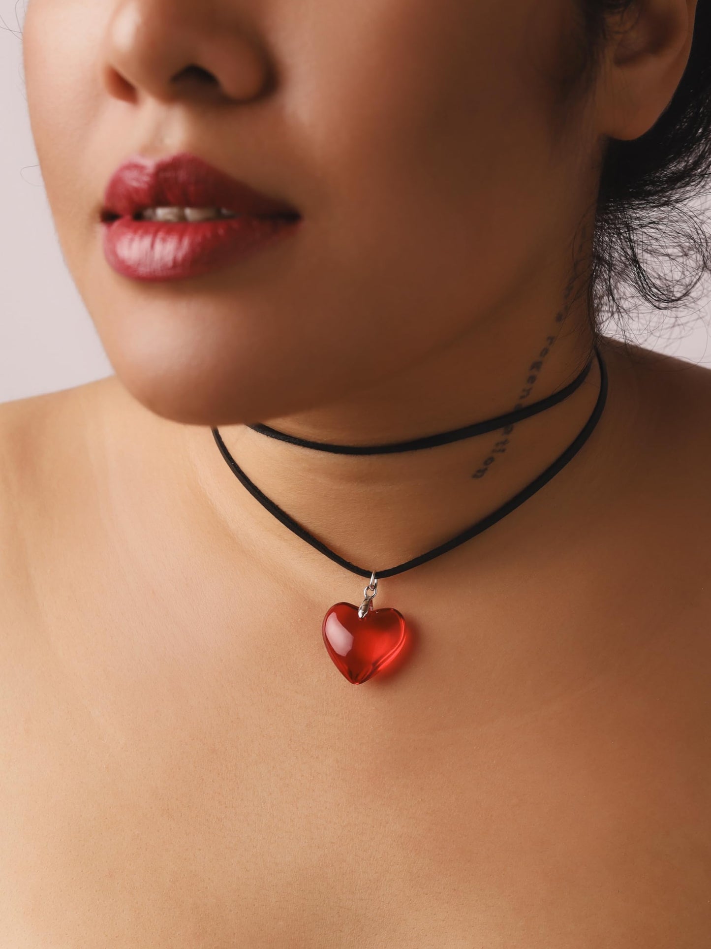 Sacina Goth Vintage Layered Red Heart Choker Necklace, Heart Necklace for Women, Black Choker, Gothic Necklace, Y2k Necklaces, Valentine Gift, Christmas Jewelry Gift For Women