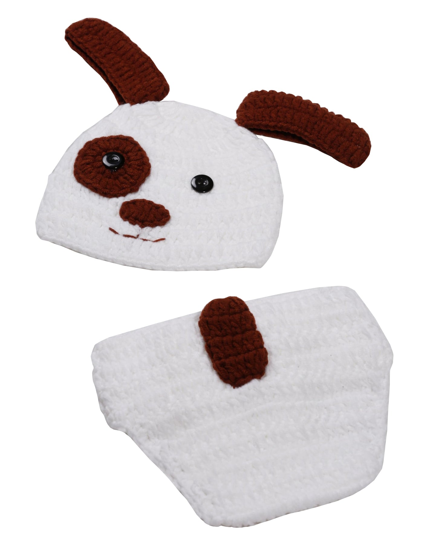Matissa Newborn Baby Girl/Boy Crochet Knit Costume Photography Prop Hats Outfits (Puppy)