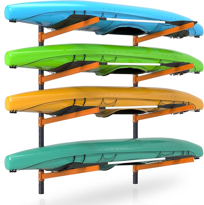 UOKRR Kayak Storage Rack, Wall Mount Kayak Racks for Indoor Outdoor Storage, Heavy Duty Adjustable Kayak Rack for Garage, ...