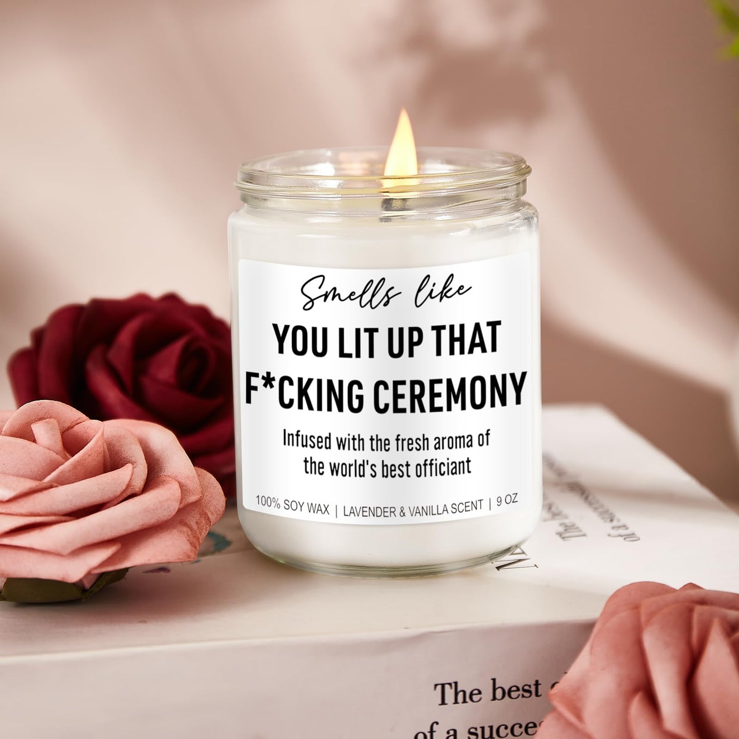 Younift Funny Scented Candle, Wedding Officiant Gifts for Wedding Day, Officiant Proposal Gifts - Thank You Presents for Best Officiant - 9 oz