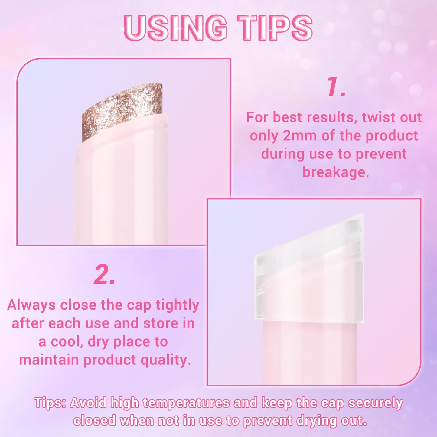 Crystal Hydrating Jelly Stick Eyeshadow Stick, Glitter Makeup Jelly Shimmer Eye Shadow Crayon, Lightweight Eye Brightener Makeup