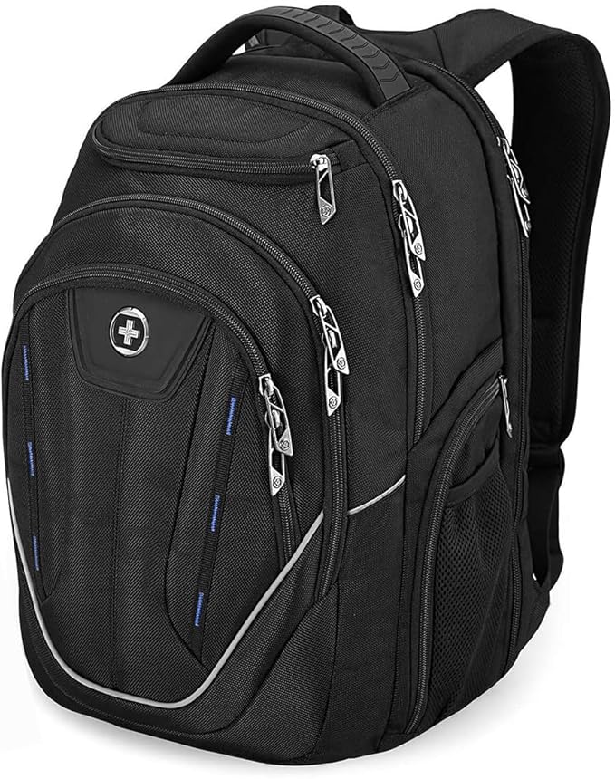 Swissdigital Design TSA Business Laptop Backpack For Men,Travel Backpack With USB Charging Port,College Tech Backpacks Wit...