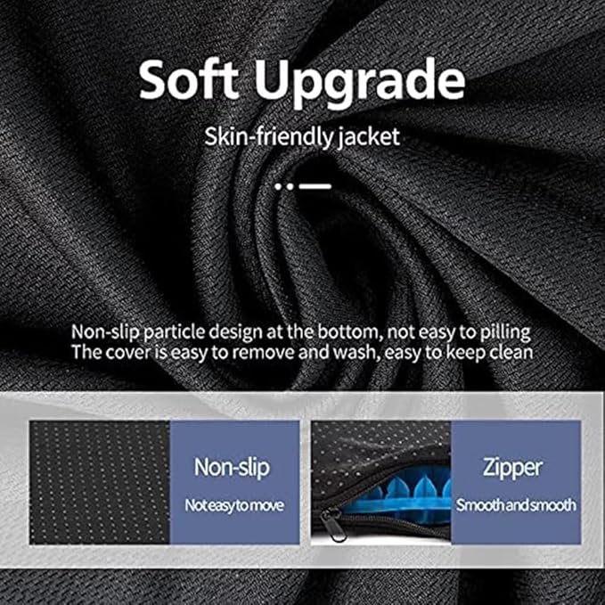 Helishy Gel Seat Cushion, Super Large Gel Cushion Chair Pads with Non-Slip Cover for Home Office Car Seat Wheelchair, Soft Breathable Honeycomb Seat Cushion for Relieve Hip Pain, As Seen On TV