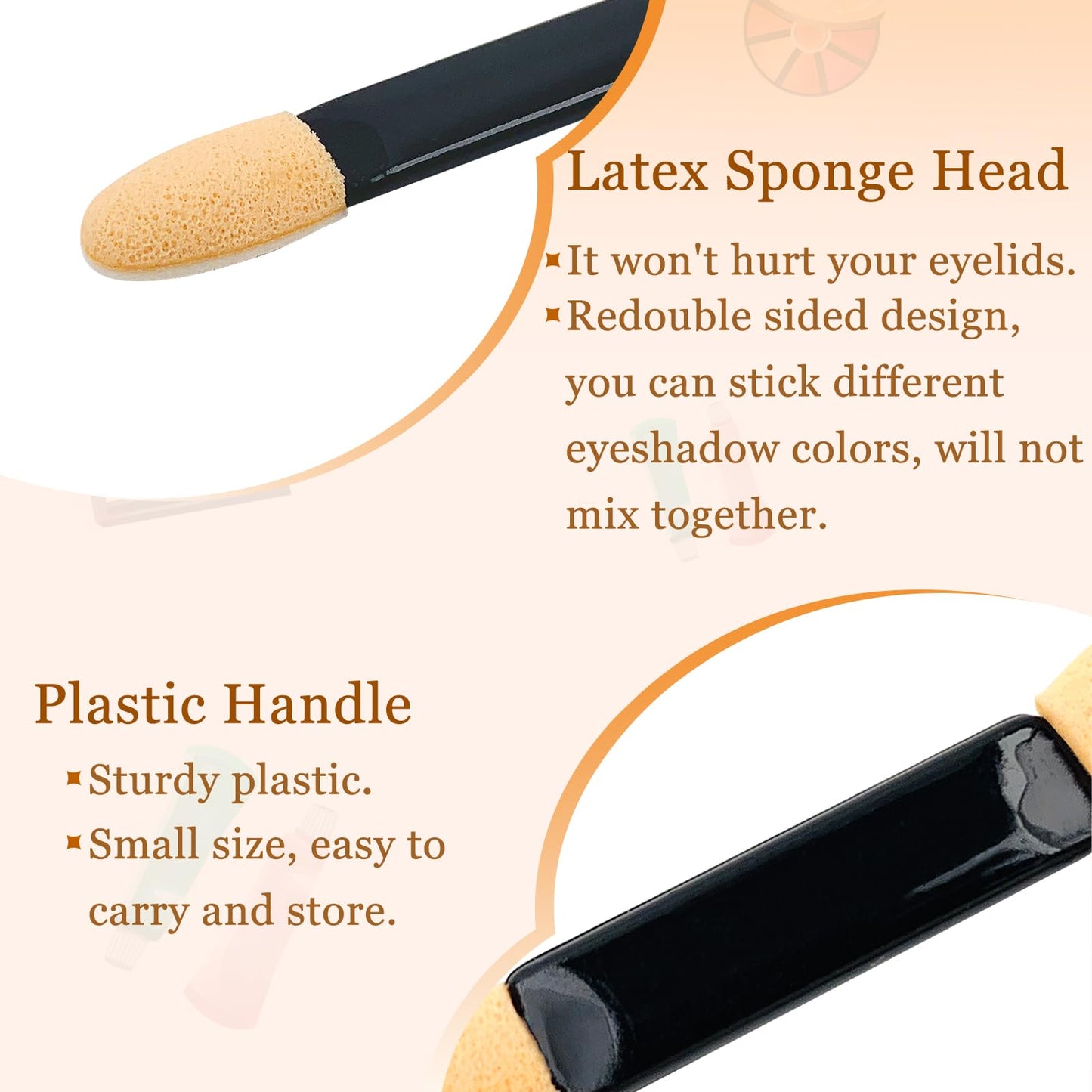 120PCS Eyeshadow Applicators with Organizer, Disposable Eyeshadow Sponge Brush Double-Sided, Multi-Purpose Makeup Tool