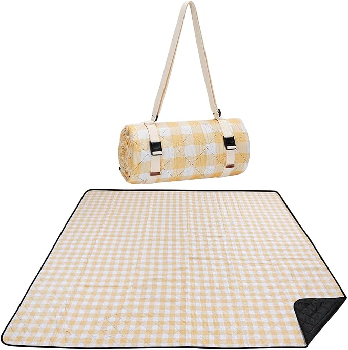 WILLOW WEAVE Picnic Blanket, 80''x80'' Waterproof Outdoor Blankets, Picnic Mat Washable for Beach, Picnic Blankets for Cam...