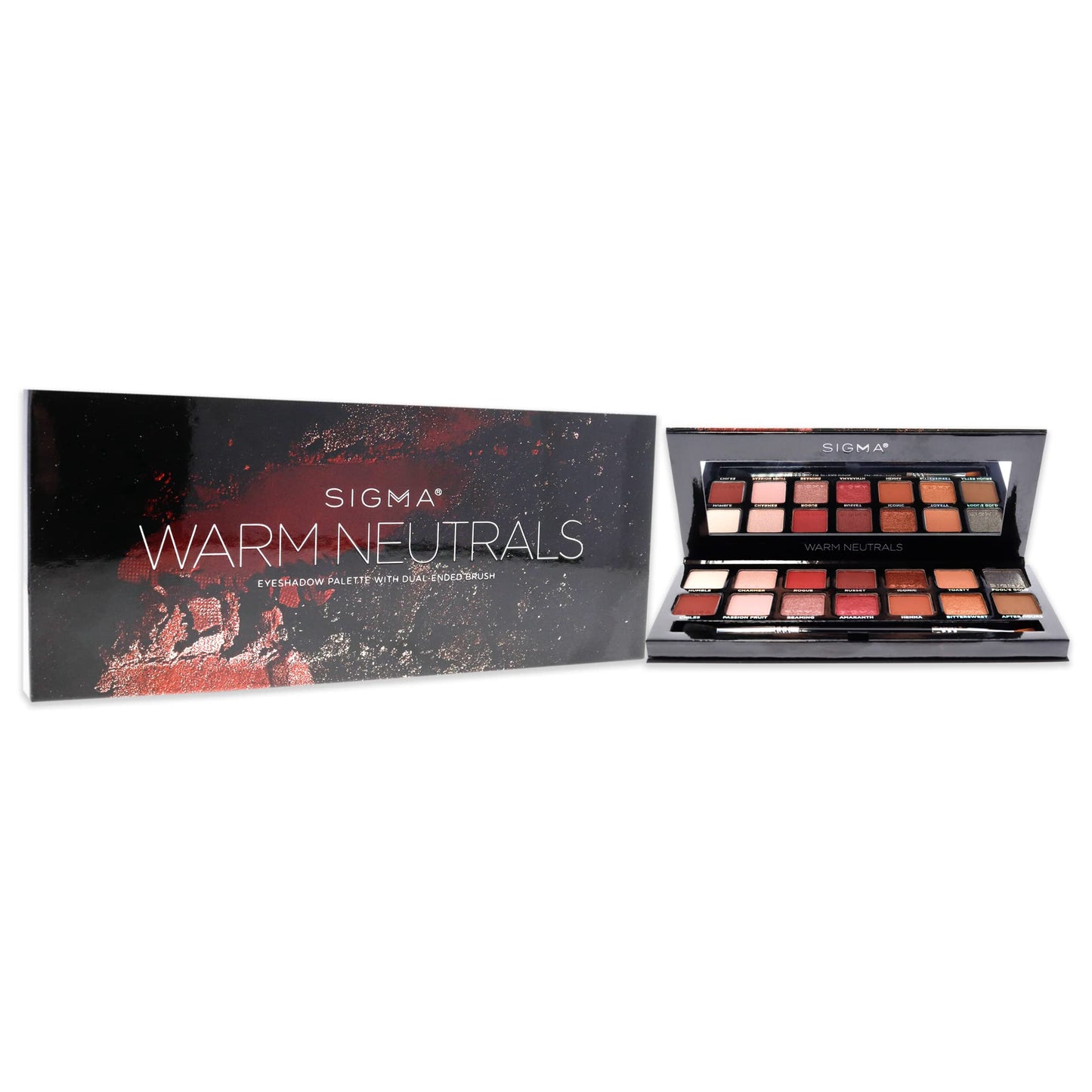 Sigma Beauty Warm Neutrals Eyeshadow Palette - 14 Warm Eyeshadow Shades in Matte, Shimmer and Metalic Finishes - Highly Pigmente