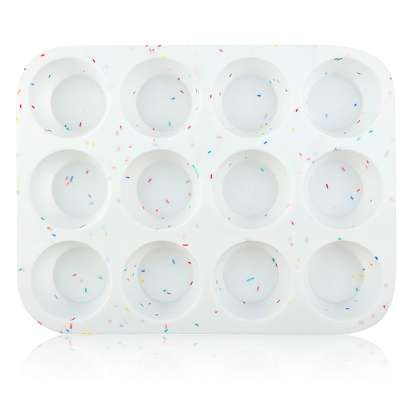 SHEbaking Silicone Muffin Pan Regular 12 Cups Cupcake Molds for Baking Non-stick Muffin Tin Great for Making Muffin Cakes,Tart Bakeware Easy Release,Durable,BPA Free