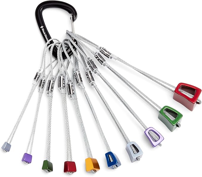BLACK DIAMOND Stopper Set #4-13 | Lightweight Aluminum Nuts | Color-Coded | Essential Passive Protection for Trad Climbing