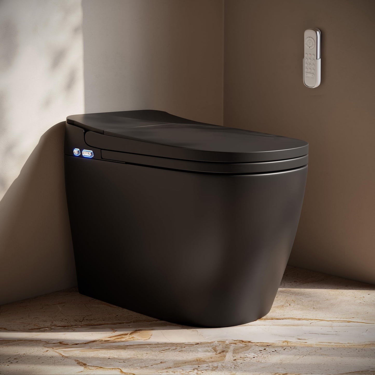 Swiss Madison Avancer One Piece Smart Toilet 1.28 GPF in Matte Black with Heated Bidet, Air Drying, Night Light, Foot Sensor