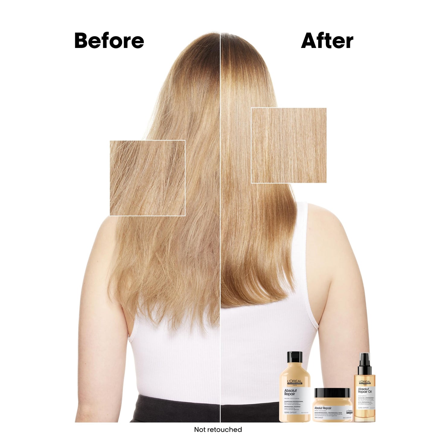 L'OREAL by L'Oreal, SERIE EXPERT ABSOLUT REPAIR GOLD QUINOA + PROTEIN SHAMPOO 10.1 OZ
