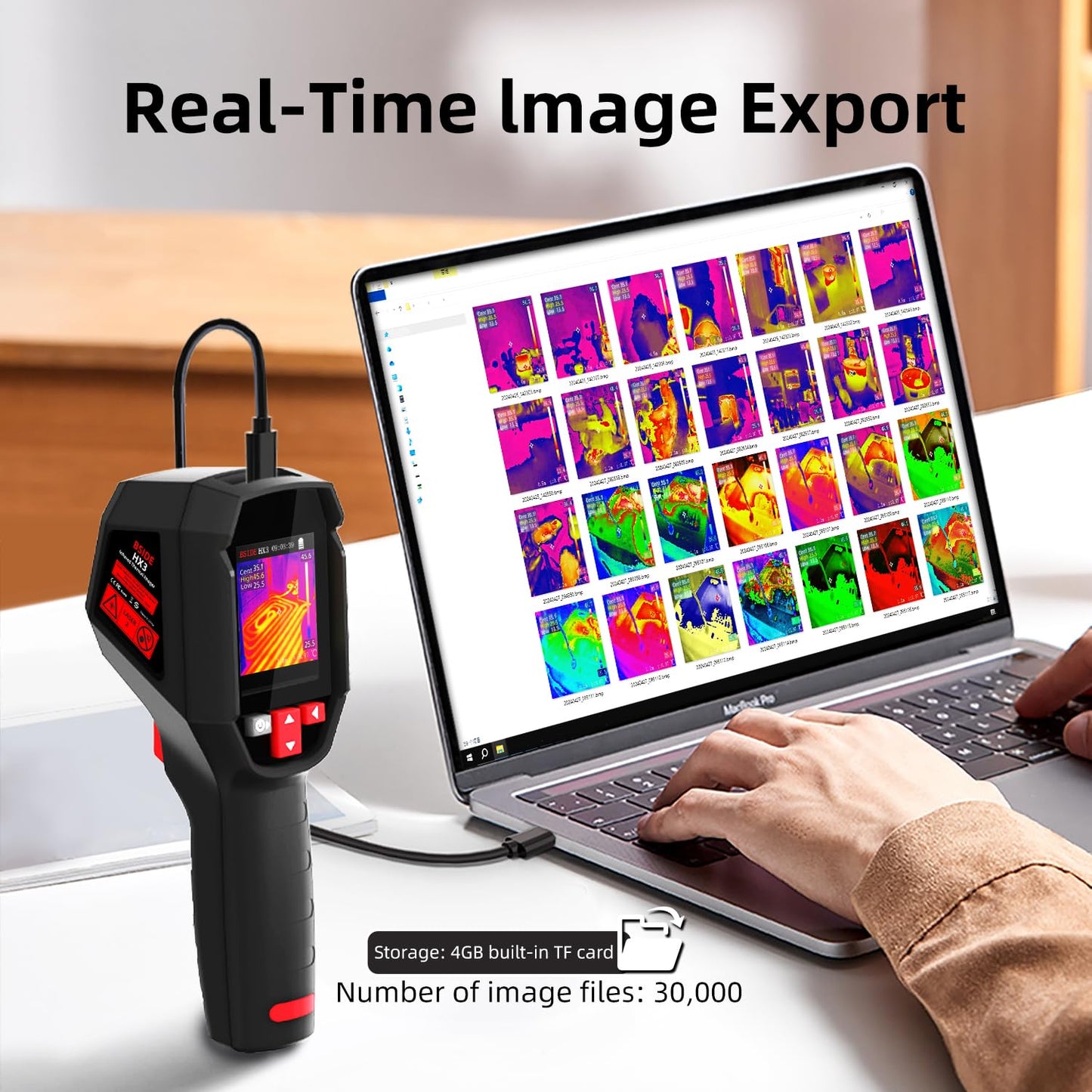 BSIDE Thermal Imaging Camera 240 x 240 Resolution Handheld Infrared IR Camera, 15 Thermal Palettes with 320 x 240 Full-Viewing TFT Display for Home Inspection HVAC Heat Pump Circuit Break, -4℉~1022℉