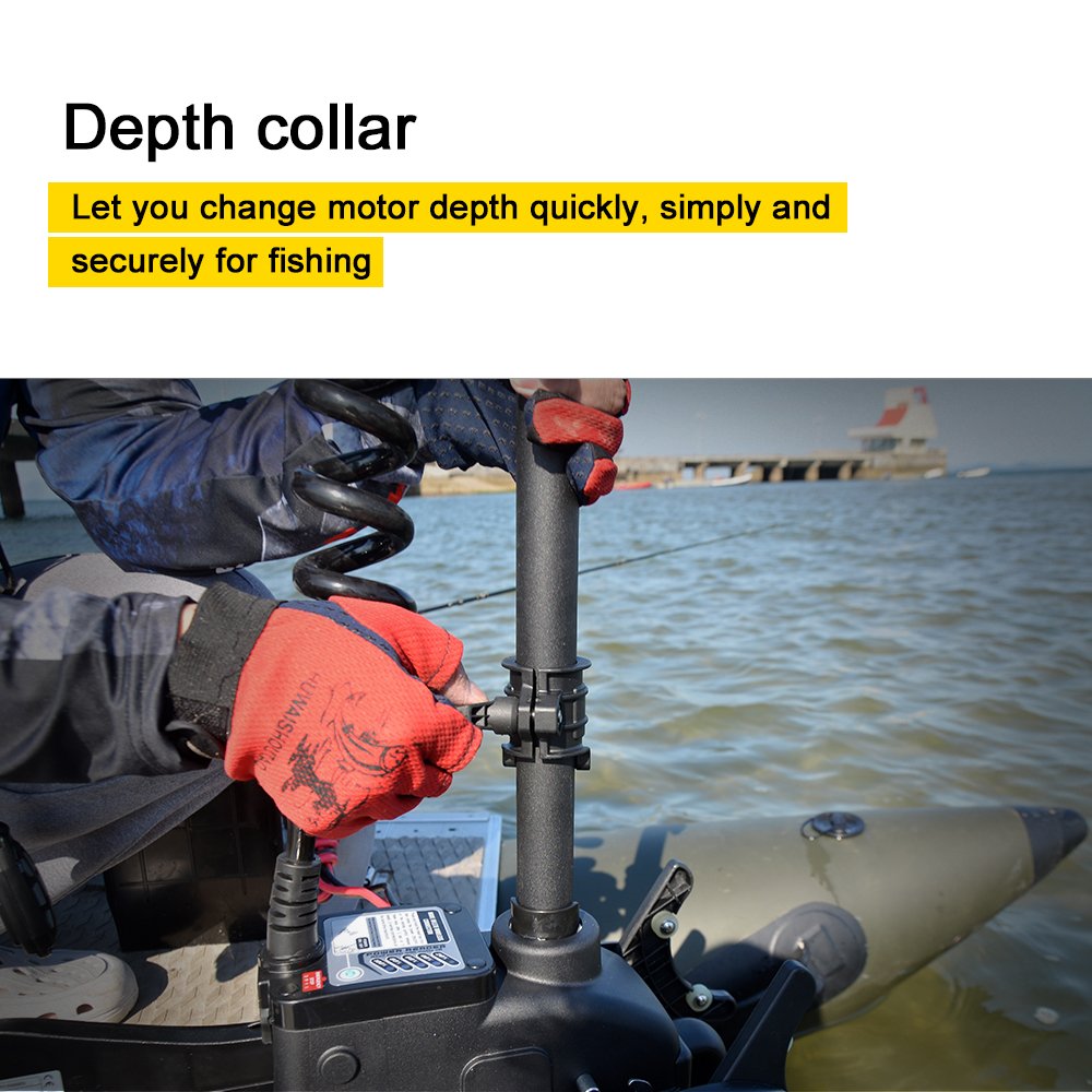 AQUOS Haswing CaymanB Bow Mount Electric Trolling Motor with Wireless Remote- 55 Lb. Thrust, 48in. Shaft, Saltwater & Freshwater