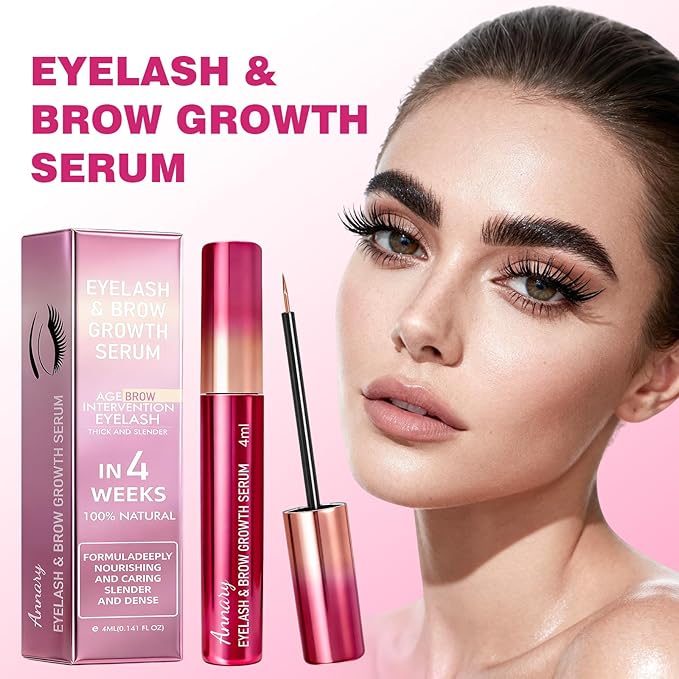 Lash Serum for Eyelash Growths, Advanced Natural Formula to Promote Longer, Fuller & Healthier Lashes – Gentle, Vegan & Cruelty-Free Eyelash Enhancing Serum (5 mL)