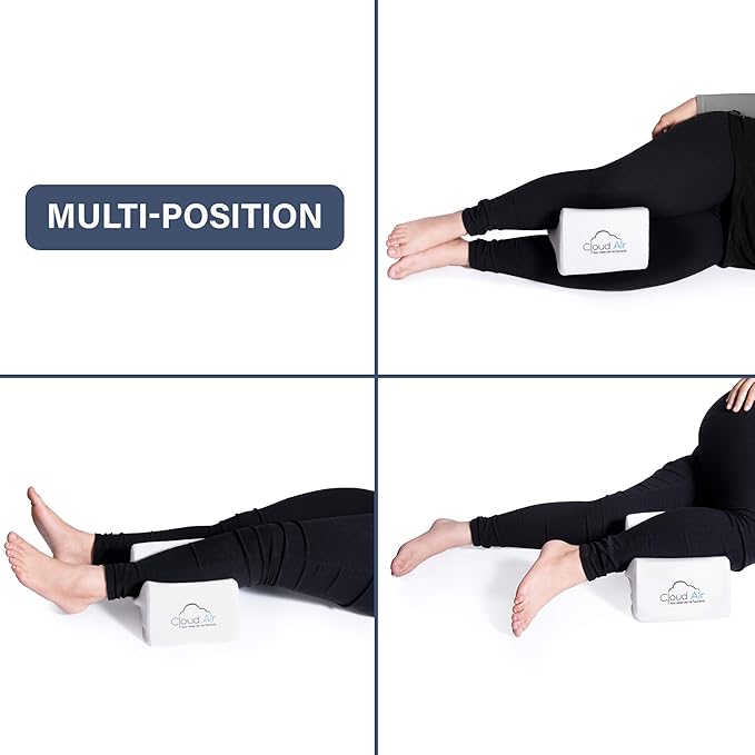 Vaunn Medical Side Sleeper Memory Foam Knee Pillow and Leg Positioner Cushion to Soothe Back, Leg and Hip Discomfort