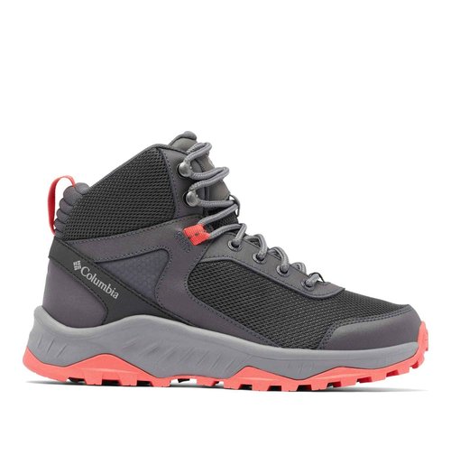 Columbia Women's Trailstorm Ascend Mid Waterproof, Dark Grey/Red Coral, 10
