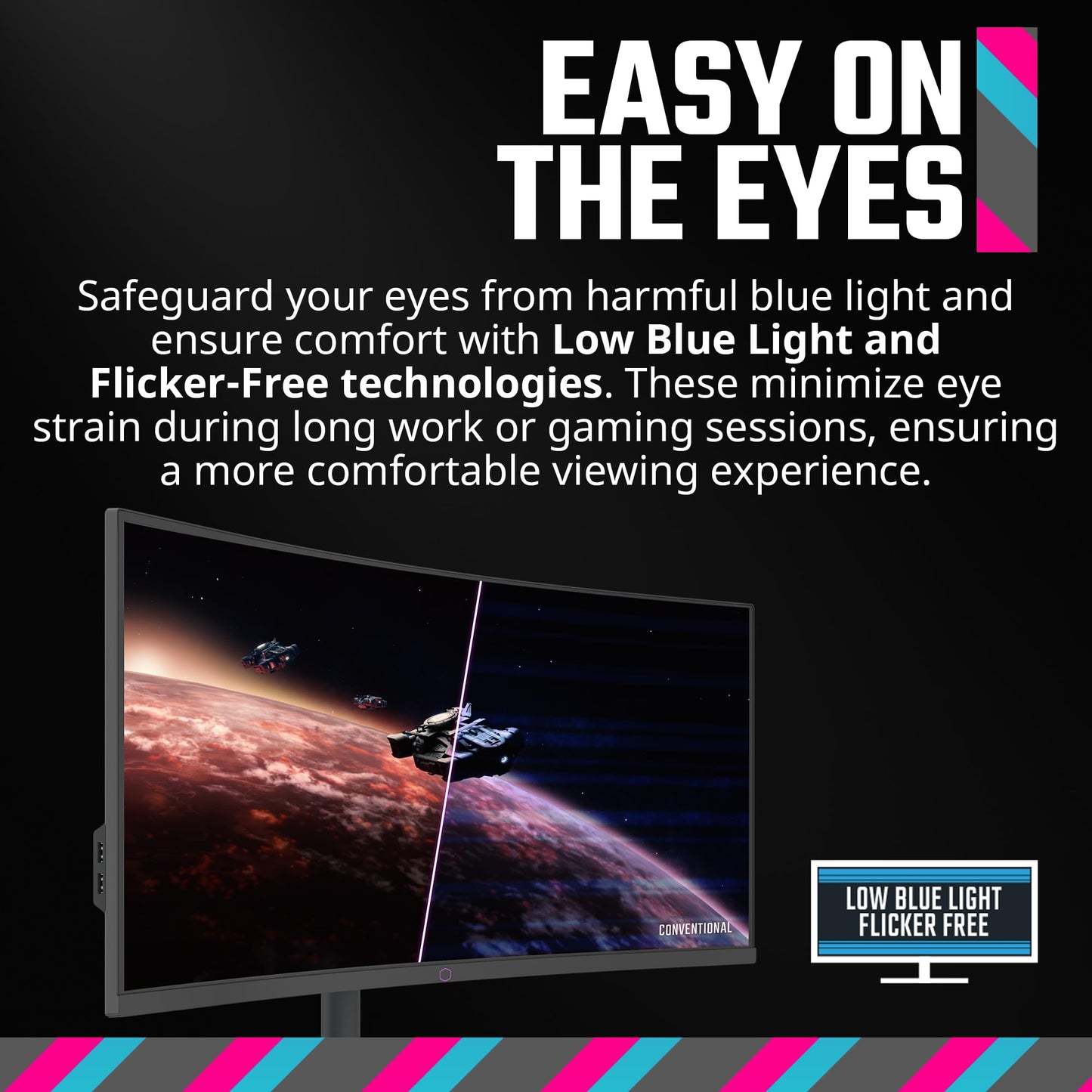 Cooler Master GM34-CWQ2 34” Curved UWQHD 3440 x 1440 VA Quantum Dot Gaming Monitor | Up to 180Hz | Up to 0.5ms | Curve 1500R | FreeSync Premium|Nvidia | HDR Support |DP1.4 * 1 | HDMI2.0 * 2