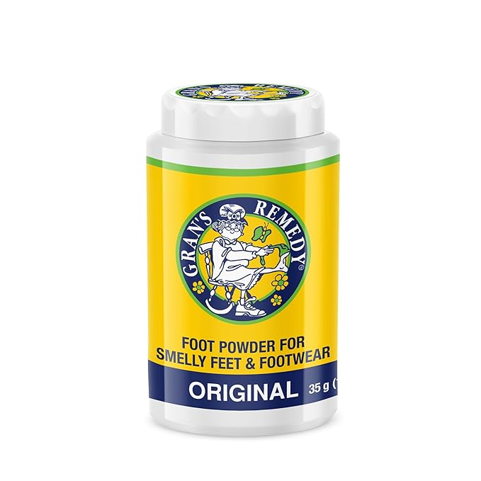 Gran's Remedy Shoe Deodorizer and Foot Powder for Smelly Feet - Effective Shoe Odor Eliminator in Travel Size - Absorbs Sweat and Moisture for Shoes and Feet - Unscented