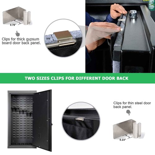 NEXT STATION Gun Safe Door Organizer,Molle Gun Safe Door Panel Organizer with Pistol Holder Mag Pouch, Fit Door Panel Width 18.5 to 24.5inch,Gun Safe Accessories Storage(18W*46.5H inch) (Molle Design)
