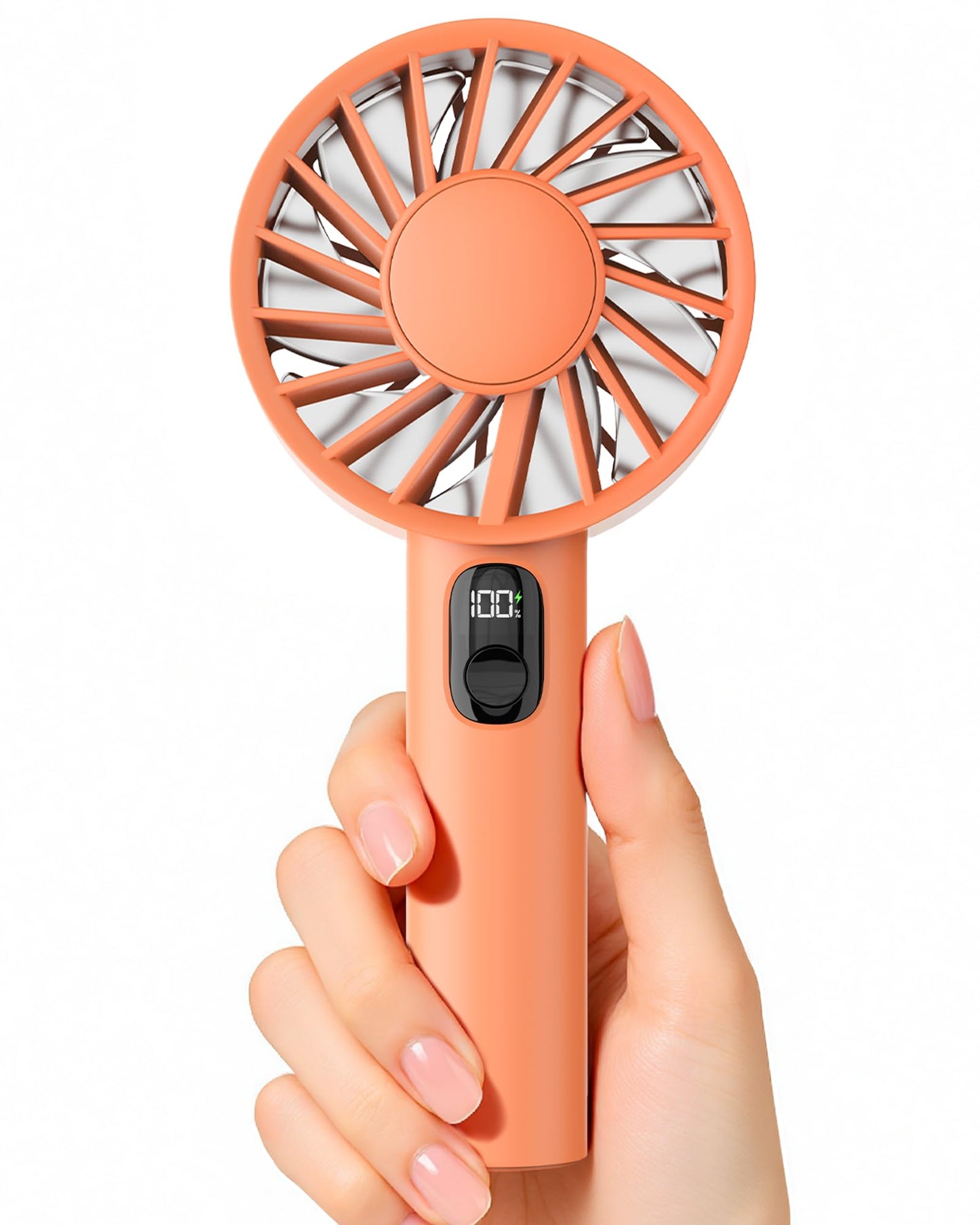 Portable Handheld Mini Fan, Small Rechargeable Personal Fan, Summer Travel Essentials with 6-Speeds, 3000mAh, Great for Outdoor,