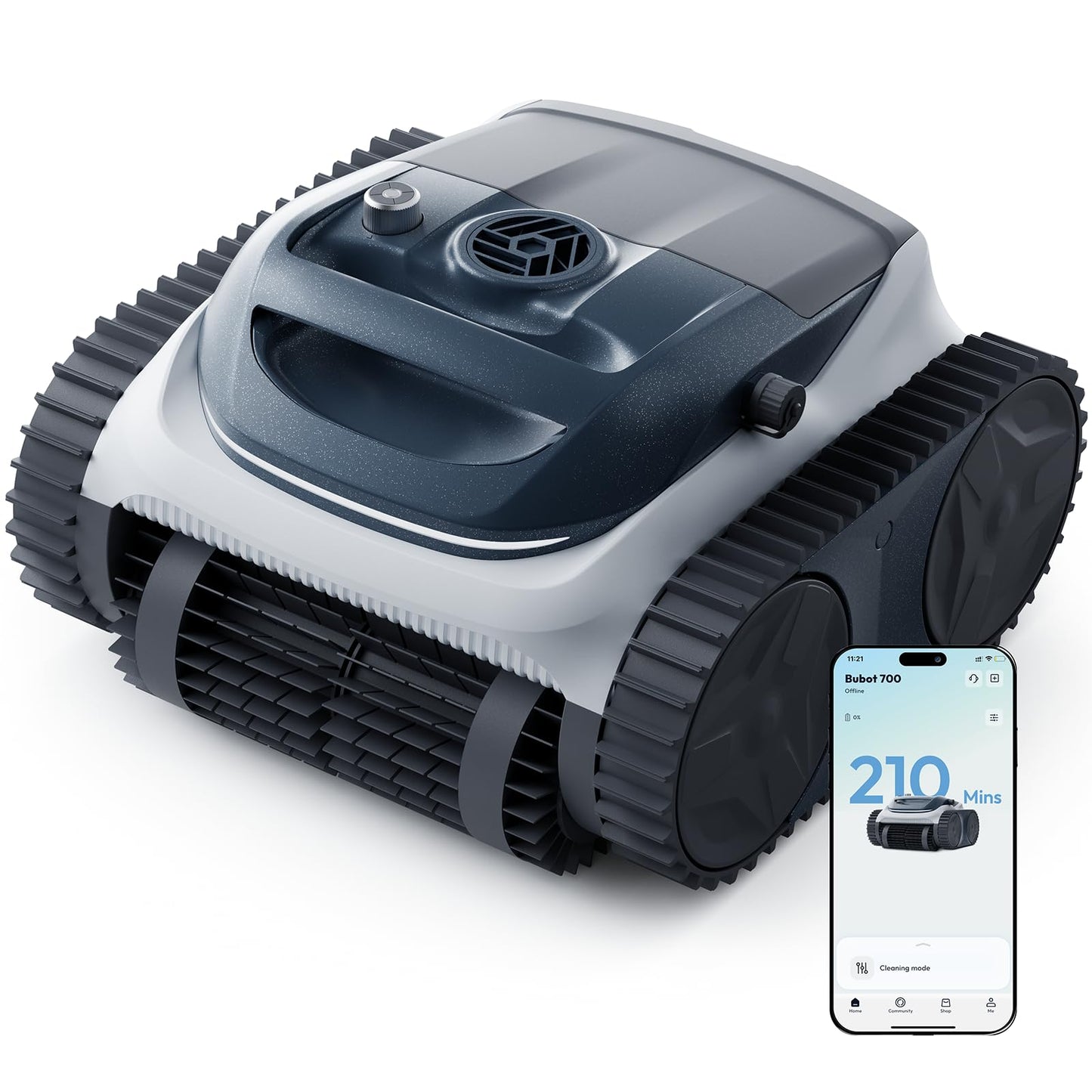 (2026 New) Bubot 700 Cordless Robotic Pool Cleaner, Pool Vacuum with 210-Min Runtime, Superior Suction, Smart Navigation, Floor/Wall/Waterline Cleaning, for Inground & Above-Ground Pools, Obsidian