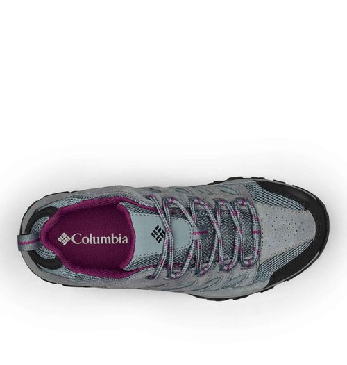 Columbia Womens Crestwood Waterproof, Graphite/Wild Iris, 7.5