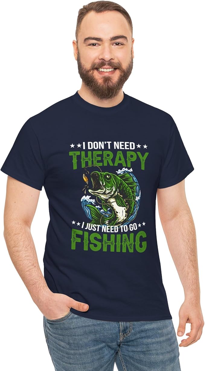 Fishing Therapy Tee - Unisex Heavy Cotton Shirt, Fisherman Gift, Outdoor Adventure Top, Fishing Lover Apparel, Funny [...]