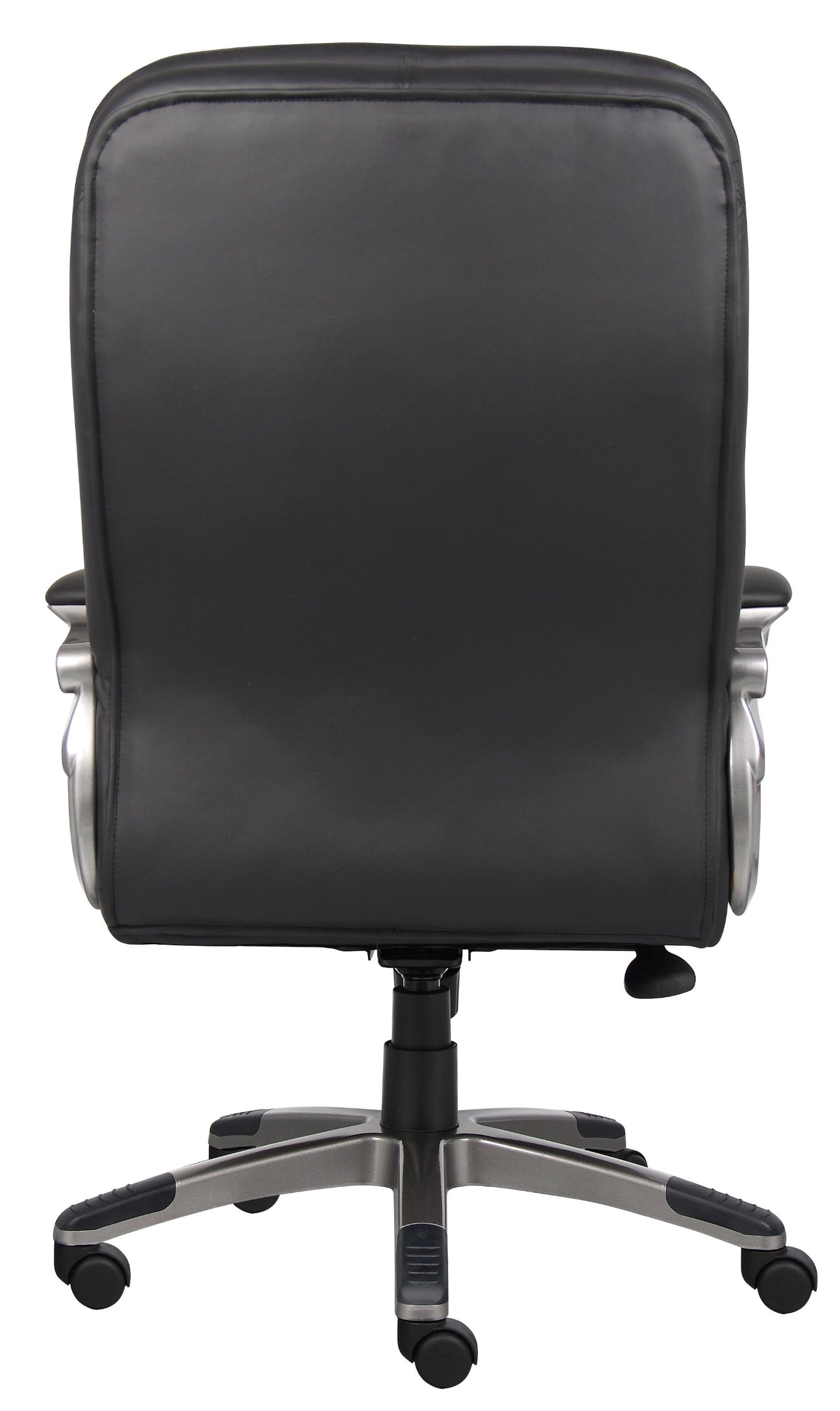 Boss Office Products B9331 High Back Executive Chair with Pewter Finsh, Black