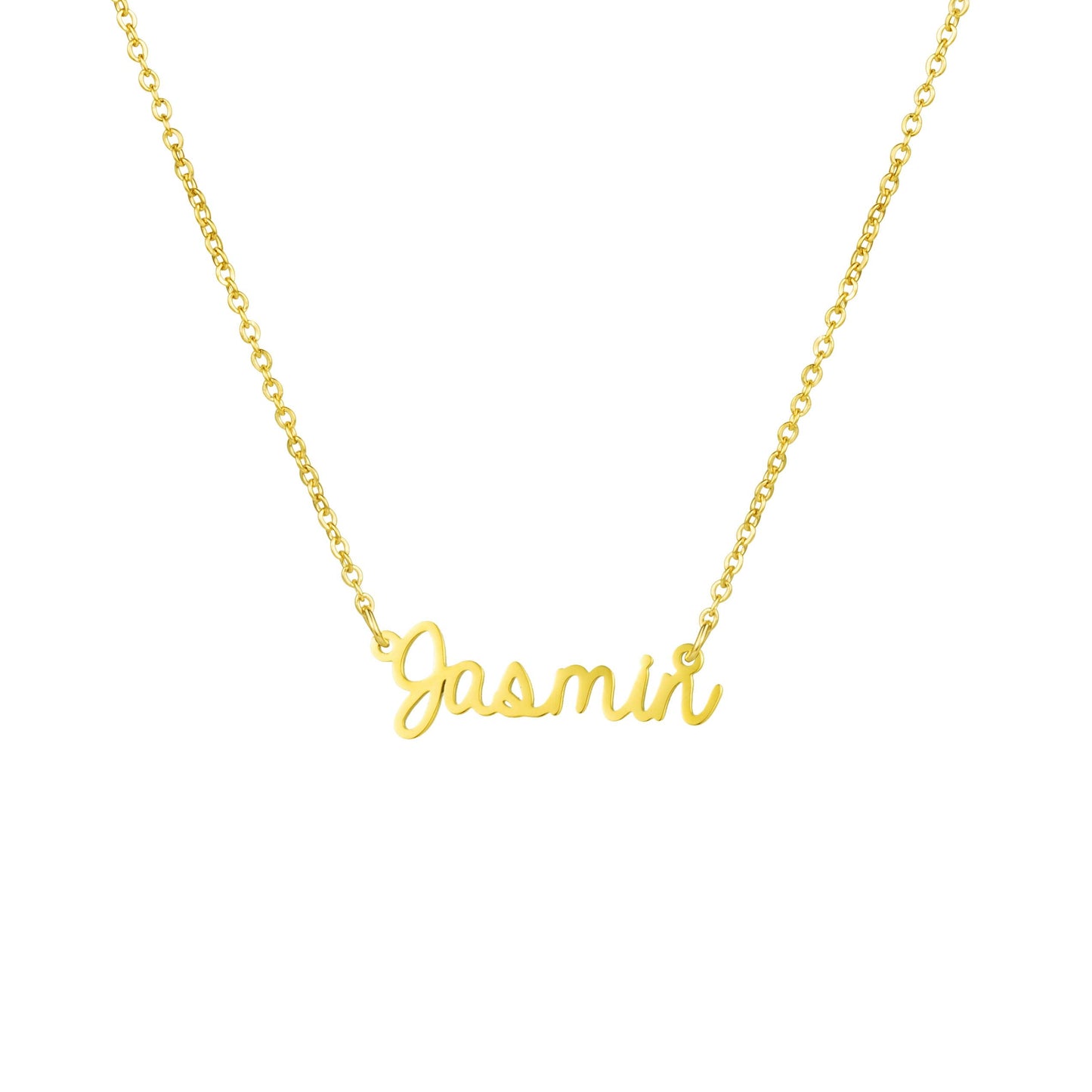 Women Jewelry Name Necklace Big Initial Best Friend Women Gift for Her Jasmin