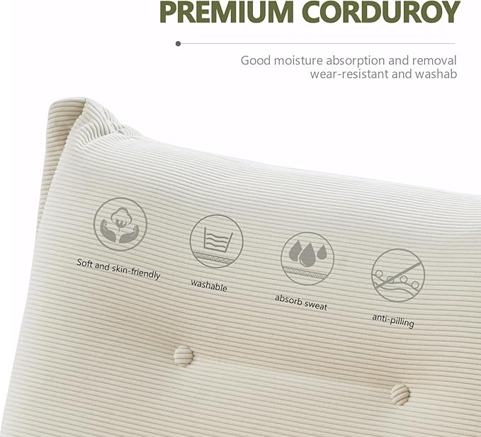LEIMAOFC Bean Bag Chair,Memory Foam Bean Bag Chairs,Filled with High-Resilience Memory Foam,Skin Friendly Corduroy Fabric,for Living Room, Bedroom, Apartment