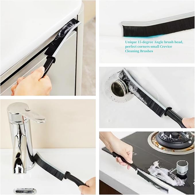 5 PCS Crevice Cleaning Brush,Hard Bristle Crevice Cleaning Brush,Crevice Cleaning Tool is Effective to Clean The Small Gap of Kitchen, tolilet and Windows. (5pcs)