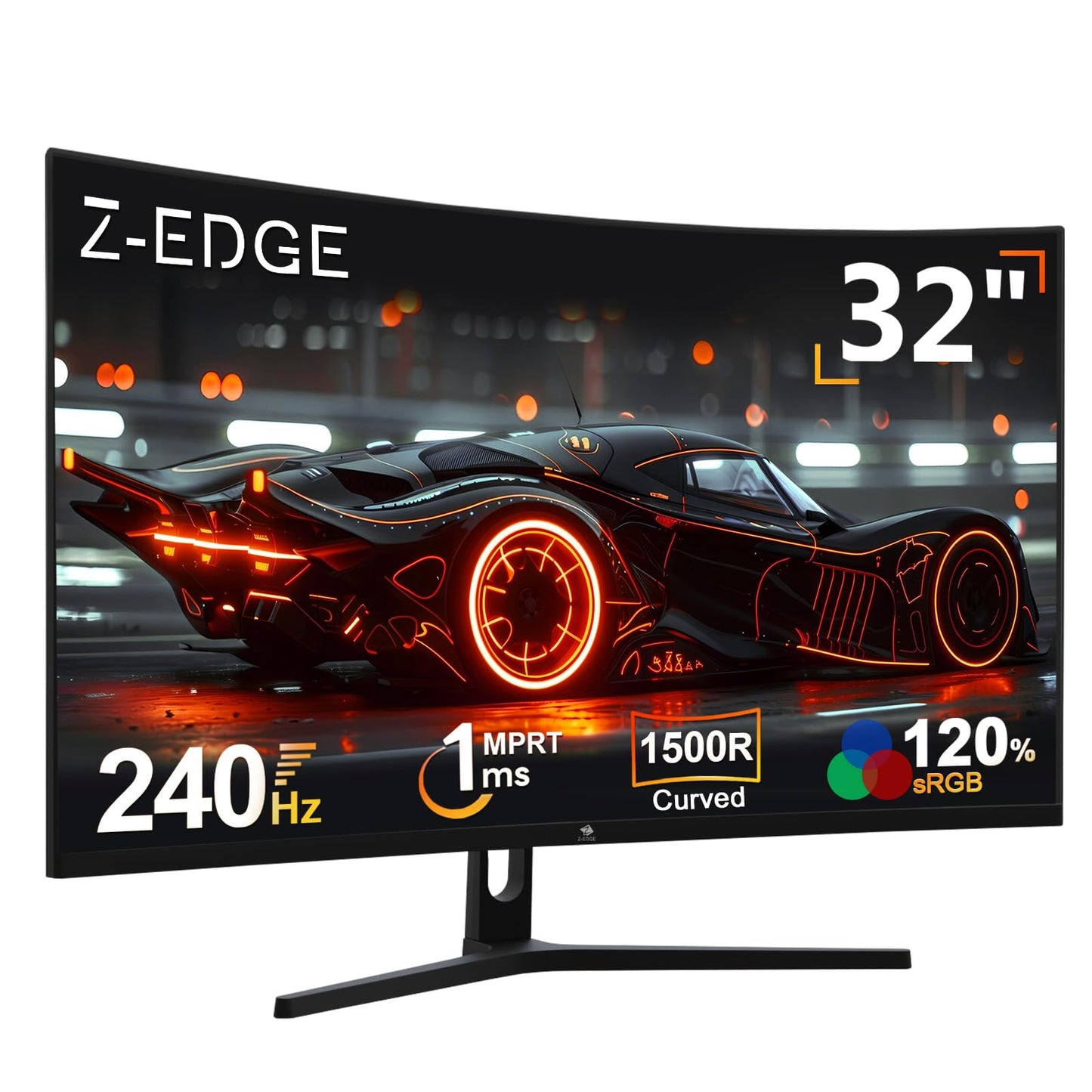 Z-Edge 32 inch Curved PC Gaming Monitor, FHD 1080P 240Hz Curved Monitor,1500R Computer Monitor, MPRT 1ms Monitor, FreeSync, Low Blue Light, UG32P 1X DP and 2X HDMI